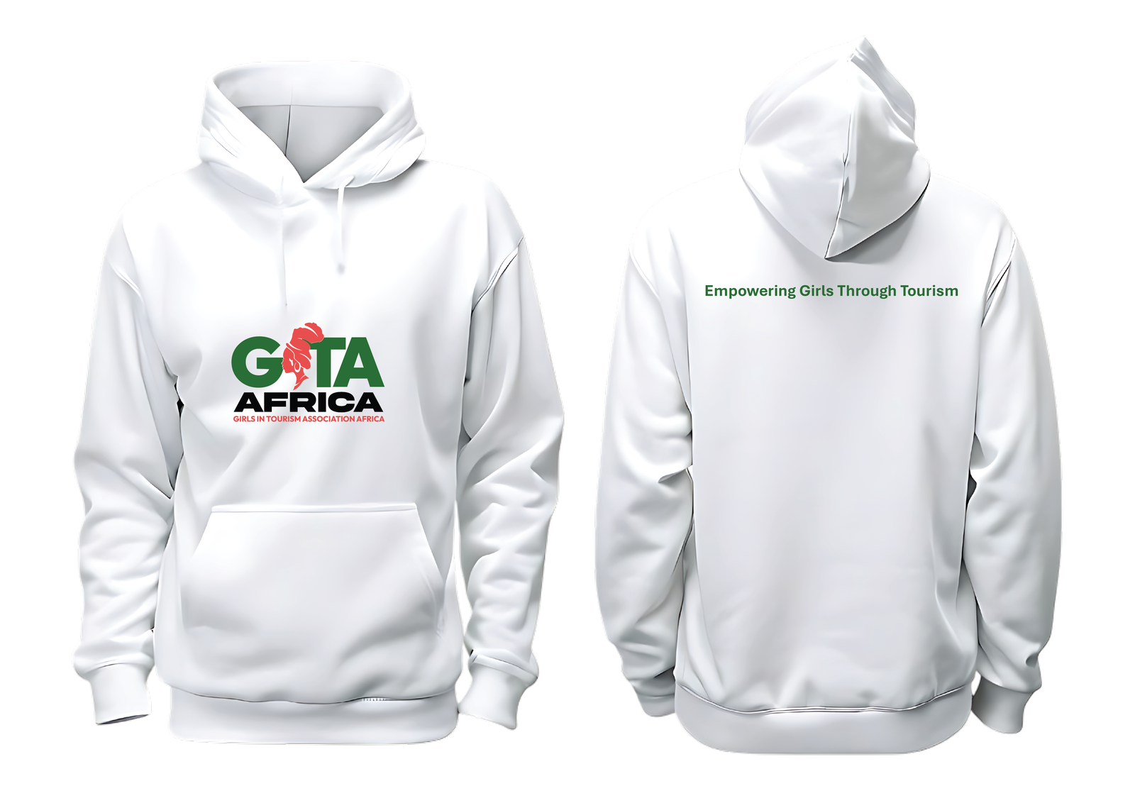 GITA-AFRICA Branded Hoodie -white