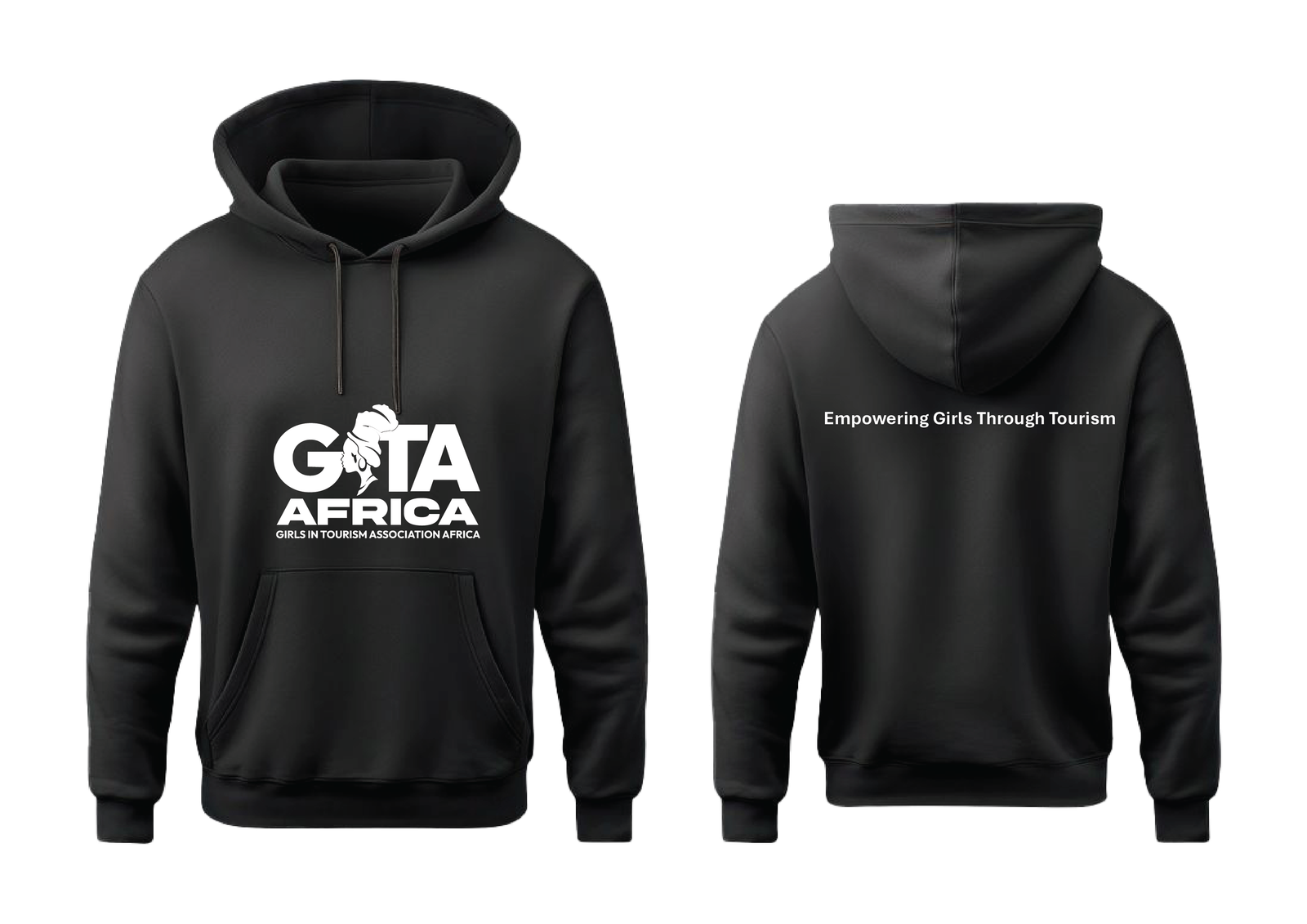 GITA-AFRICA Branded Hoodie -BLACK